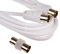 CDL Micro 2 m Gold Plated TV Aerial Cable (M-M) with Adapter (F-F) - White