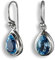 ISLAND PIERCINGS Edle 925er Silber und Blautopas Ohrringe Hänger Design Handarbeit SER273