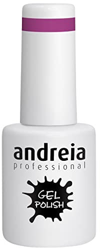 Andreia Esmalte de uñas de gel semipermanente, color 249, violeta, tonos de gris, 10 ml