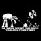 Level Autoscheiben-Sticker Star Wars ATAT & Tie Fighter 'The Empire Doesnt Care About Your Stick Figure Family, Vinyl, Dekoration