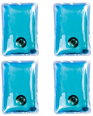 eBuyGB Pack of 4 Reusable Instant Gel Hand Warmer (Blue Rectangle)