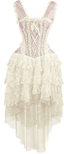 Burleska Ophelie Dress Frauen Langes Kleid rosa