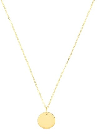 Amor Kette mit Anhänger Unisex Damen Herren Halsschmuck, 45 cm, Gold, Kommt in Schmuck Geschenk Box, 2020012