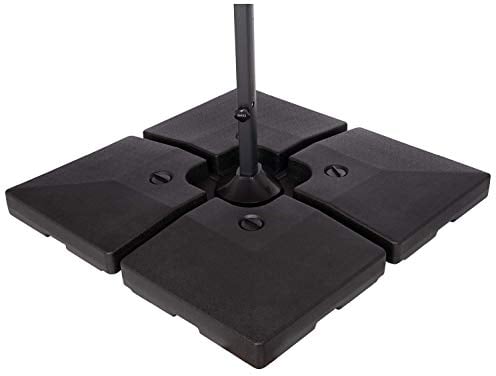 doppler 4er Set Beschwerplatten füllbar 35 kg - Für Sonnenschirme - Mit Wasser oder Sand befüllbar - Für optimale Stabilität