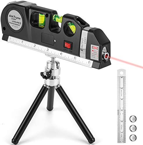Laser Level Tool Multipurpose Laser Level Line Laser Kit With triangle bracket for Picture Hanging, cabinets Walls by AikTryee