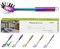 Berglander Tenedor para pasta, cuchara para espagueti, servidor de pasta arcoíris de acero inoxidable, servidor para espagueti colorido con revestimiento de titanio, tenedor para noddle (arcoíris)