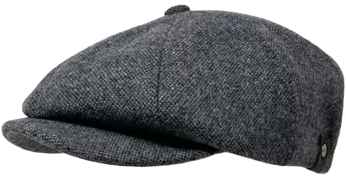 WEROR Herren Schiebermütze Flatcap Mütze Cap WEROR-321.1 (56-57, Anthrazit)
