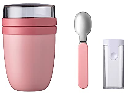 Mepal Thermo Lunchpot Ellipse Plus Faltbarer Löffel Lunchbox Essensbehälter Thermo (nordic pink)