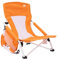 SUNNYFEEL klapp Strandstuhl, Camping Falt Sessel niedig mit Schultergurt und abnehmbar Seitentasche