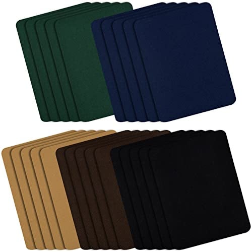 NATUCE Flicken zum Aufbügeln,20 Stücke Aufbügelflicken,12.5cm*9.5cm Bügelflicken Patches zum Aufbügeln in 5 Farben für die Reparatur und Design Jeans und Kleidung von Kindern und Erwachsenen