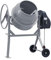 DKIEI 120L Electric Cement Mixer, 450W Concrete Mixer with Wheels and Stand, Portable Mud Mixer Machine for Cement, Stucco, Seeds and Fodder, 230V, 50Hz, 30RPM, Grey