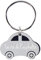 Porte-clé Voiture en Acier argenté avec Gravure Texte – Porte-clés Voiture Brillant personnalisé gravé – Porte clé Personnalisable Auto en métal