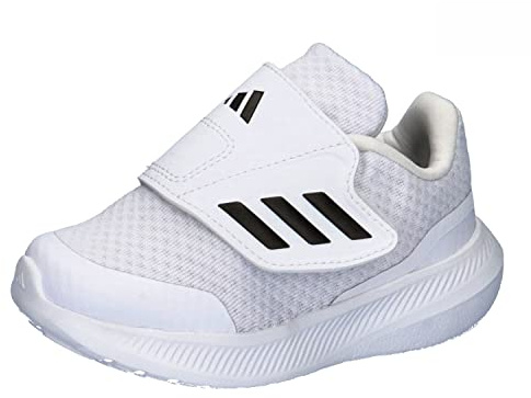 adidas RunFalcon 3.0 Elastic Lace Top Strap Shoes Laufschuhe, Cloud White/core Black/Cloud White, 29 EU