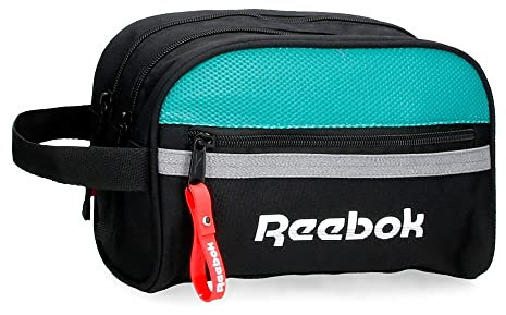 Reebok Andover Trousse De Toilette Deux Compartiments Adaptable Noir 26x16x12 cms Polyester