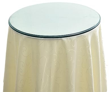 Runde Transparent Tischplatte Aus Gehärtetem Glass, Ø35cm~100cm, Für Küchentisch Schreibtisch Gartentisch Stehtisch Sofatisch Glasscheibe Tisch 8mm-klarglas, Runder Tisch Glasplatte ( Size : CLEAR-60C
