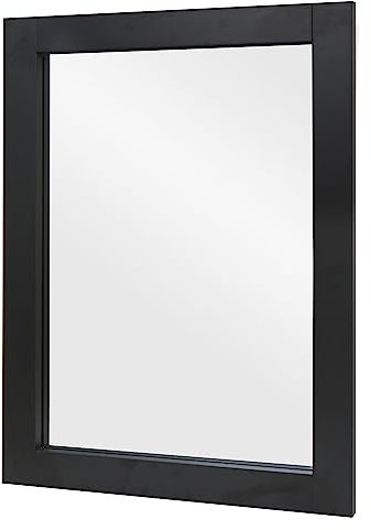 Mendler Wandspiegel HWC-L86, Badezimmer Badspiegel Spiegel Badmöbel, MVG-Zertifiziert 72x52cm - schwarz