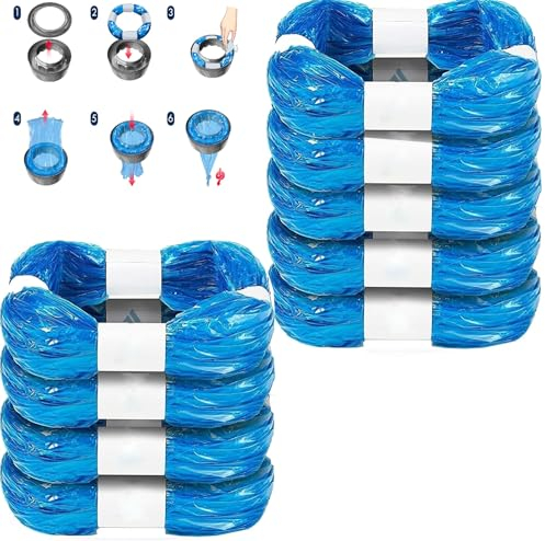 Lot de 9 recharges de sacs poubelle compatibles avec les poubelles à couches Tommee Tippee Sangenic Tec Simplee Sangenic Twist & Click (compatible avec tous)