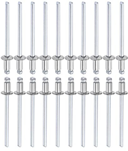 DTGN 3.2mm x 5mm (DxL) Aveugle Rivets - 50Paquet - Bien pour Machines Assemblage - 304 Inox Acier Dôme Ouvert Fin Rivet