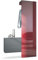 Vladon Garderobe Carlton Set 2, Made in Germany, Wandgarderobe aus Deko-Paneel & hängender Schubladen-Kommode, Anthrazit matt/Bordeaux Hochglanz (105 x 193 x 35 cm)