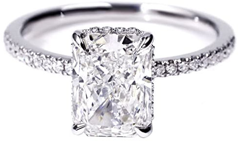 TIANYU GEMS Verlobungsringe für Damen, GHI VVS Moissanit-Ringe, S925er-Sterlingsilber, künstlicher Diamantring mit 18 Karat vergoldet, 9, Mit 18 Karat Echtgold vergoldet, Moissanit