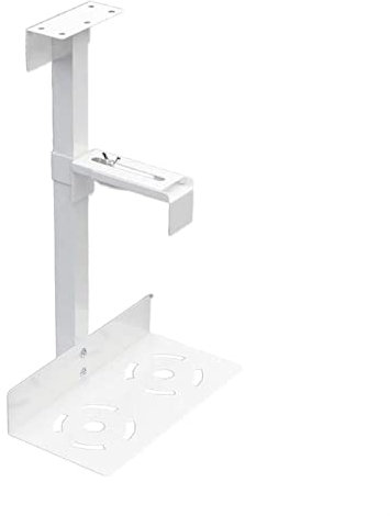 Computer Tower Stand, Universal PC Case Holder Under Desk, Wall Side CPU Stand Mount Adjustable PC Mainframe Hanger Bracket Fits Most PC Cases, Black/White Gaming PC Holder for Office,Home (Color : W