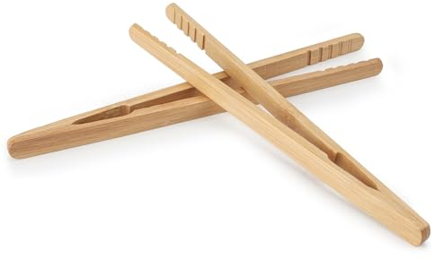 ZSRVAJ 2 Pcs Toast Tongs, Toaster Tongs, Wooden Tongs for Toaster, Toaster Tongs Wooden Slip Design Versatile and Convenient Resistant Toaster Tong Ideal Kitchen Tongs for Grilling Cooking