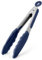 315℃ Heat Resistant Kitchen Tongs: U-Taste 18cm Silicone Cooking Tong with Firm Sealed Non Stick Silicone Tips & Silicone Coated 18/8 Stainless Steel Handle & Smooth Locking (Midnight Blue)