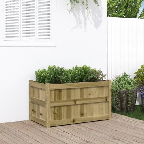 ShGaxin Jardinière d'extérieur 90x50x50 cm Bois de pin imprégné,Jardiniere sur Pieds,Bac avec Treillis,Jardiniere Terrasse