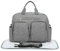 KONO Baby Wickeltasche Weekender Travel Windel Tote für Mama und Papa Convertible Messenger mit isolierten Taschen (große Tasche mit Wickelauflage Grau)