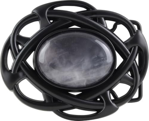 BELTINGER Gürtelschnalle Alhambra mit Stein 4,0cm | Buckle Wechselschließe Gürtelschließe 40mm Massiv | Wechselgürtel bis 4cm | Schwarz