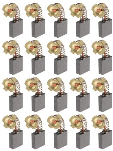 sourcing map 20 spazzole di carbone da 18 mm x 17 mm x 7 mm, spazzola per smerigliatrice 44 # motore elettrico, parti di ricambio per utensili rotanti, lucidatrici per utensili elettrici di