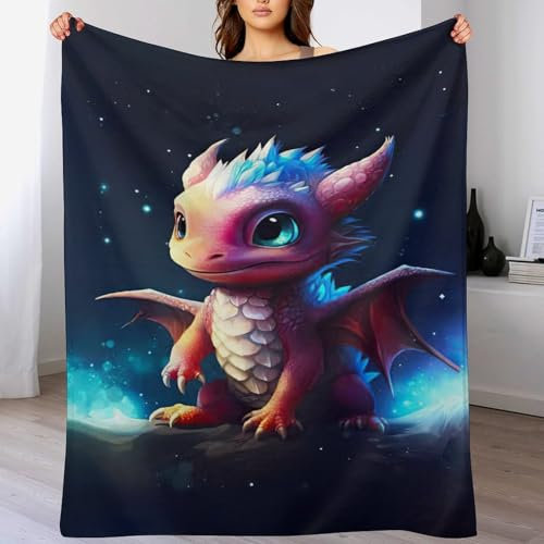 AAPZY Dinosaurier Decke Super Soft Flannel Fleece Überwurfdecken Für Bettwsche Sofa Schlafzimmer Decken Wohnzimmer Reisen Vier Jahreszeiten Wohndecke （180×200cm）