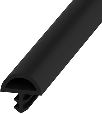 Joint de porte d'intérieur - Joint de porte contre les courants d'air - Isolation acoustique - Pour portes et fenêtres (noir, 10 × 5 mm, 30 m)