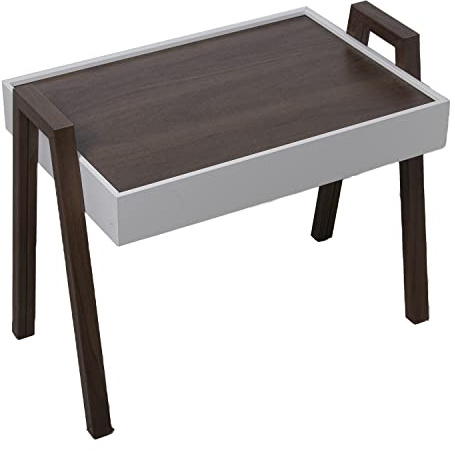 SET 3 MESAS AUXILIAR MADERA NOGAL/BLANCO DM+NOGAL REQ.MONTAJ_56X35X44CM, TABL:50X35CM