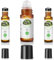 Leczhmyo Organic Castor Oil Roll on for Belly, Face, Body, Under Eyes– Certified Organic, Cold Pressed, Hexane Free, Unrefined – 3 Glass Bottle Pure Roller Ball Castor Oil to Moisturize Skin, Lips