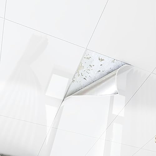 Deckenpaneele Deckenplatten 10er-Pack Deckenfliesen für Abziehen und Aufkleben, wasserdichte, selbstklebende Deckenfliesen für Dekorieren in Weiß für Keller/Büro/Küche, dekorative PVC-Wandpaneele(#2,4