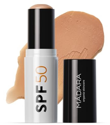 MÁDARA Mineral SPF50 Sonnenstick 12 g – Natürlicher Zinkoxid‑Gesichts‑Sonnenschutz | Ungiftiger, getönter, mineralischer Sonnenschutz für Gesicht, Hände und Dekolleté