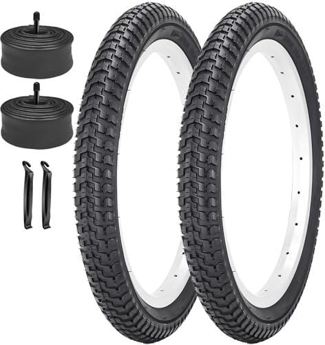 Neumáticos plegables de bicicleta de 20 pulgadas de 20 x 2.125 pulgadas más tubos interiores de bicicleta AV32 mm compatibles con neumáticos y tubos de bicicleta todo terreno de 20 x 2.0 20 x 2.10 20