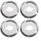BBQ Control Knobs Base Replacement 4pcs Gas Grill Rotating Switch ABS Electroplating Knob for Gas Oven Stove Silver 7.5cm Outer Diameter Easy Install Practical Outdoor Cooking Accessory