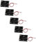 Yardenfun 5pcs Rc Car Battery Holder Case with Wire Leads Slot Plastic Battery Organizer for Remote Control Cars Easy to Install