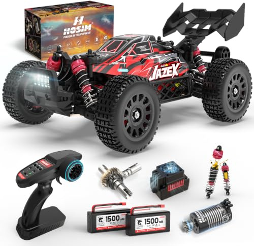 Hosim Brushless RC Buggy pour adultes et enfants 60 km/h, 1/14 électrique haute vitesse pour tous les terrains, camion Hobby RC 4x4 Off Road RC voiture, véhicule RC étanche pour neige/sable/plage âge