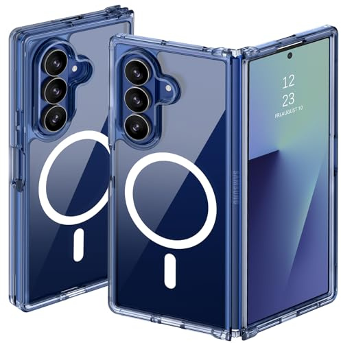 DUEDUE Hülle für Samsung Galaxy Z Fold 7, [Kompatibel mit MagSafe] Nie Vergilbung, Militärischer Fallschutz, klare Schutzhülle, Kratzfest stoßfeste Handyhülle für Samsung Z Fold 7 5G 8, Durchsichtig