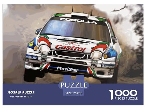 1000 Piece for Adults Rally Car Jigsaw Puzzles for Adults, Wooden Puzzles Best Gift for Friends And Family 1000pcs (75x50cm)