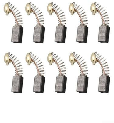 Lot de 10 balais de charbon pour marteau perforateur rotatif 6 x 7 x 12 mm Brosses de rechange pour moteur électrique Restaure la fonction moteur et frein électrique pour réparation et utilisation en