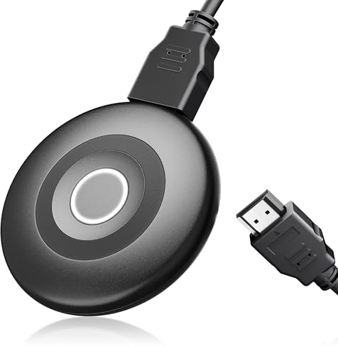 DRYMOKINI Wireless HDMI Dongle, 4K Input & Output, Adapte Support Miracast, Airplay, DLNA, 2.4G/5G WI-FI Receiver Screen Casting for i-OS Android Phone Windows MacOS to Projector HDTV Monitor
