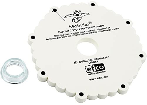 efco Mobidai Kumihimo, Kunststoff, Weiß, 16,3x16,3x1 cm