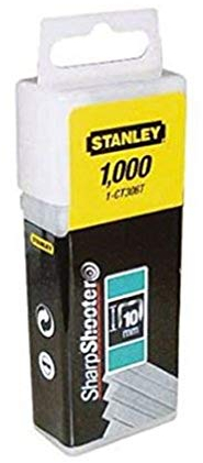 Stanley 1-CT308T 12mm Flat Narrow Crown Staples (1000 Pieces)