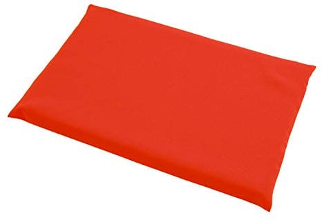 Hans-Textil-Shop Sitzkissen 37x23x3 cm Uni Orange Baumwolle Canvas - Für Biebänke, Mit Schaumstoff, Mit Reißverschluss, Sitzauflage, Qualität Made in EU