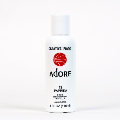 RINSE OUT SEMI-PERMANENT HAIR COLOUR RAGING PAPRIKA (72) 118ML by Adore