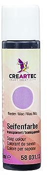 CREARTEC Natürliche Seifenfarbe Transparent - Seifenherstellung/Seifenkreationen - Farbe: Flieder - Inhalt: 10ml - Made in Germany